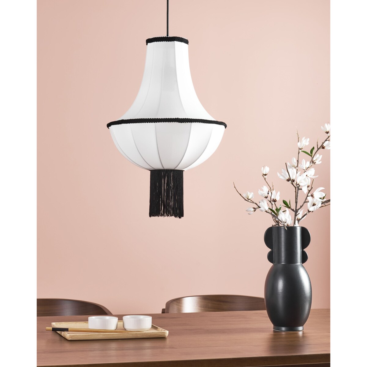 Lampa wisząca ARAGUA Materiał syntetyczny Biały