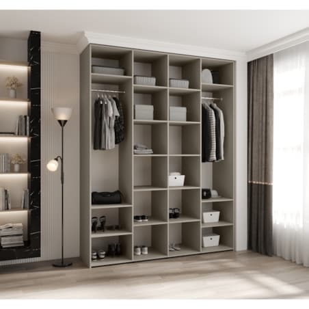 Szafa czterodrzwiowa Como 3 190 gł.50 kaszmir+złoty