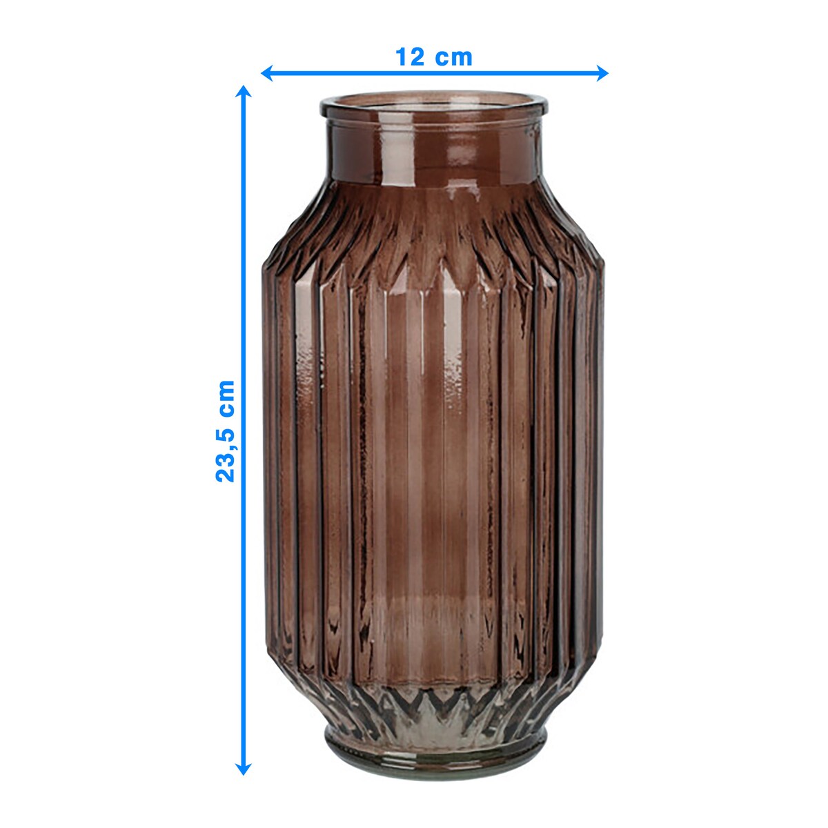 Wazon Szklany Wysoki Cylinder Dekoracyjny Na Kwiaty Ozdobny 23,5 cm