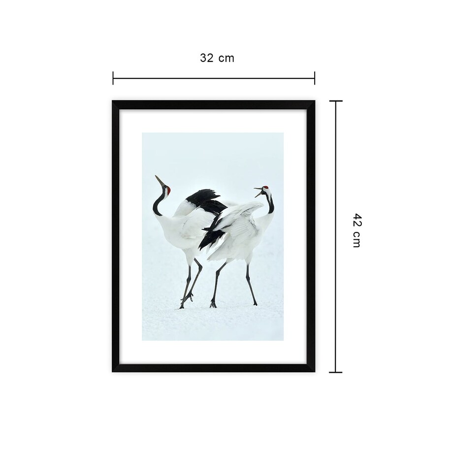 Obraz żurawie na białym tle 32x42 cm