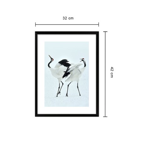 Obraz żurawie na białym tle 32x42 cm