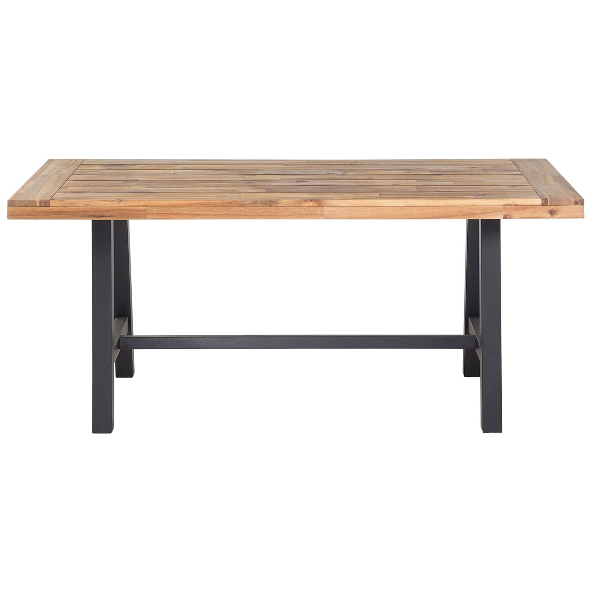 Zestaw ogrodowy drewniany stół i 2 ławki czarny SCANIA