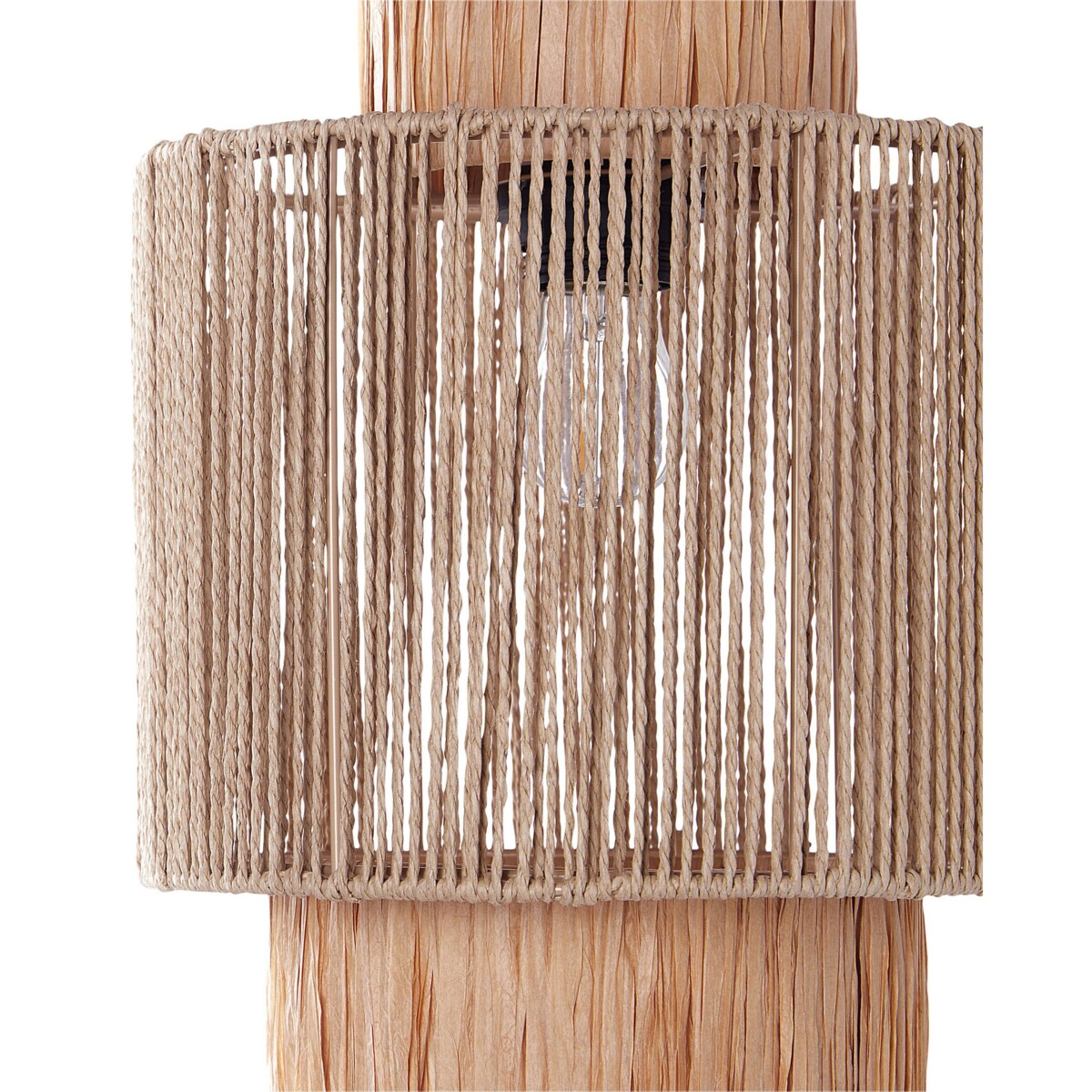 Zestaw 2 lamp ściennych rafia naturalny JAMMA