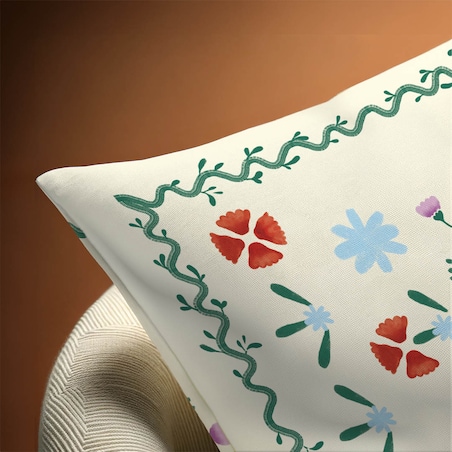 Poduszka świąteczna - Zimowy wieniec 40x60 cm