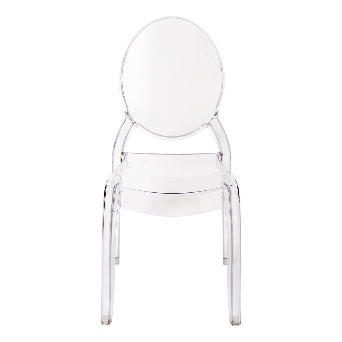 Transparentne krzesło sypialniane Elizabeth do toaletki