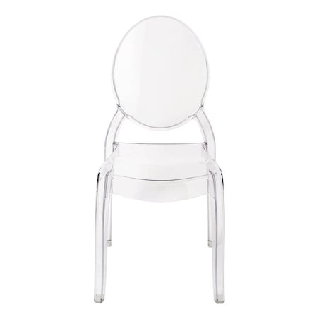 Transparentne krzesło sypialniane Elizabeth do toaletki