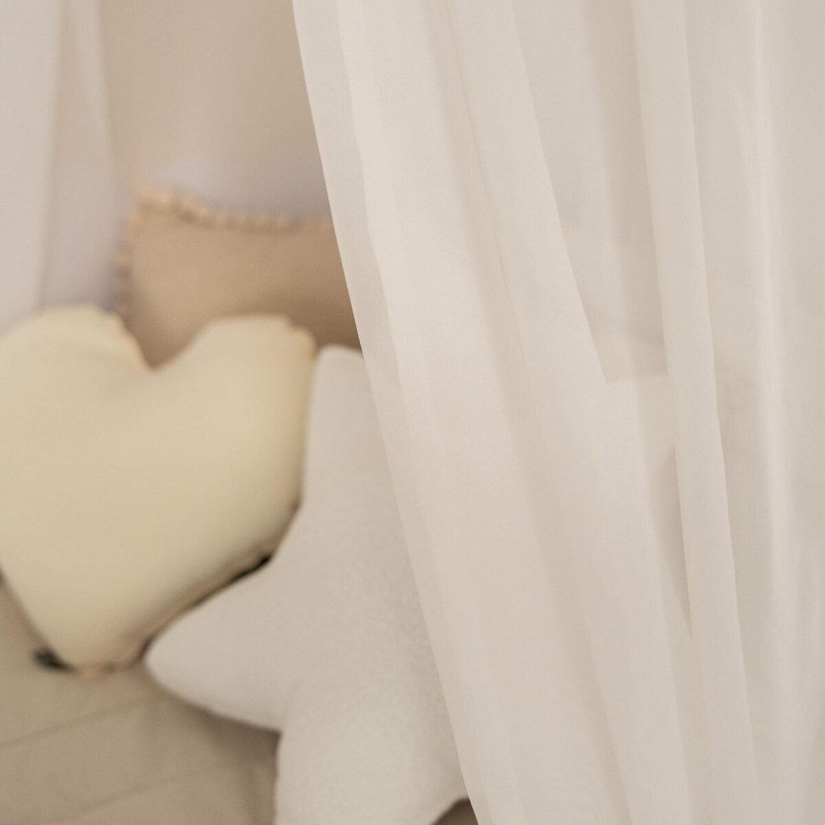 Baldachim do łóżeczka, biały, fi 50cmx230cm, Soft Veil