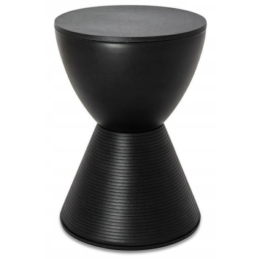 Stołek ze schowkiem Tamburo PP612.BLACK do pokoju czarny, King Home