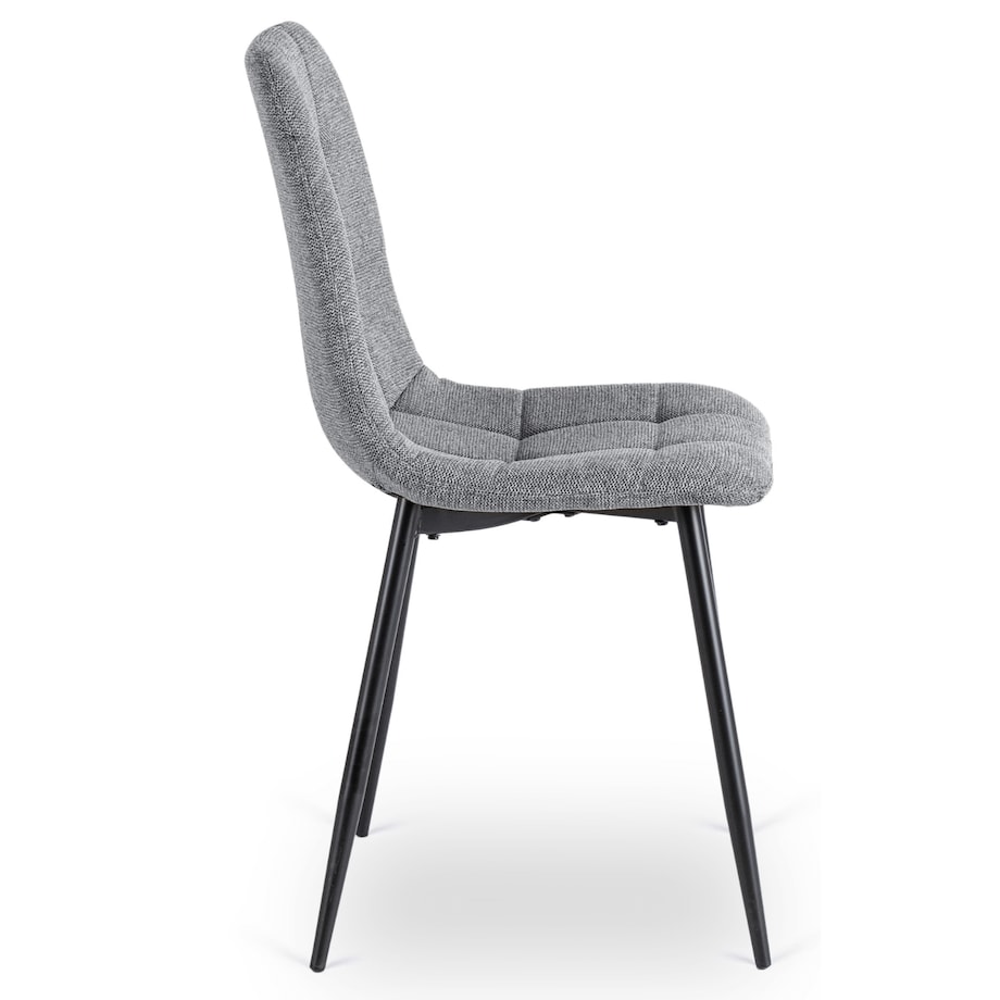 Krzesło Tapicerowane Kuchenne Do Jadalni Kuchni Salonu Loft Szare PERU 2