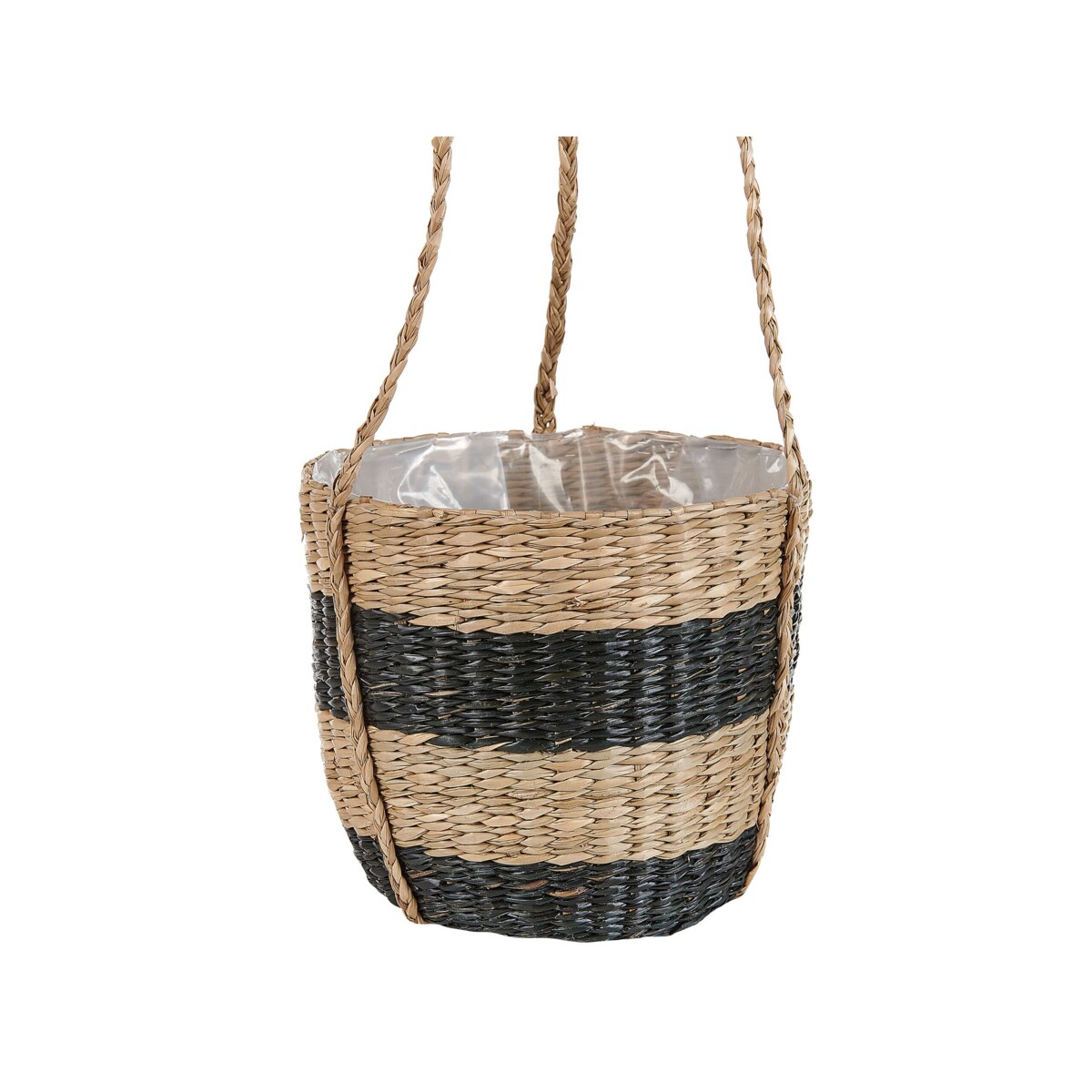 Wisząca doniczka z trawy morskiej naturalny z czarnym RUFFE