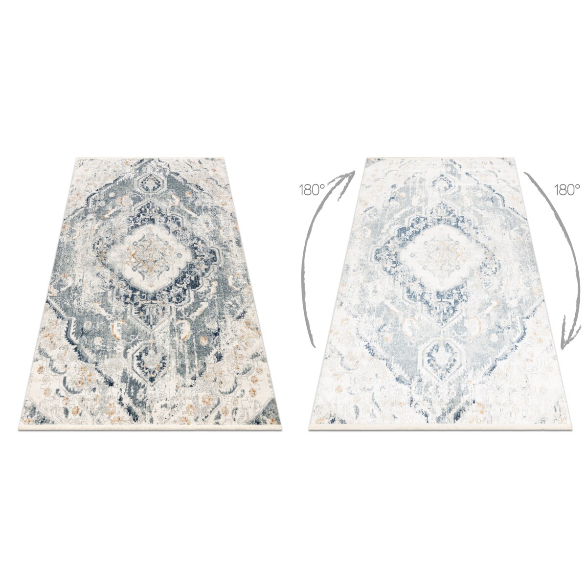 Dywan DISTIN 0816A niebieski / jasnozielony / 160x230 cm