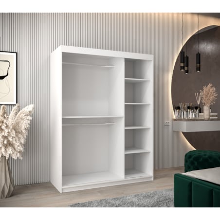 Szafa przesuwna Garderoba FLUTES 3 150 biały
