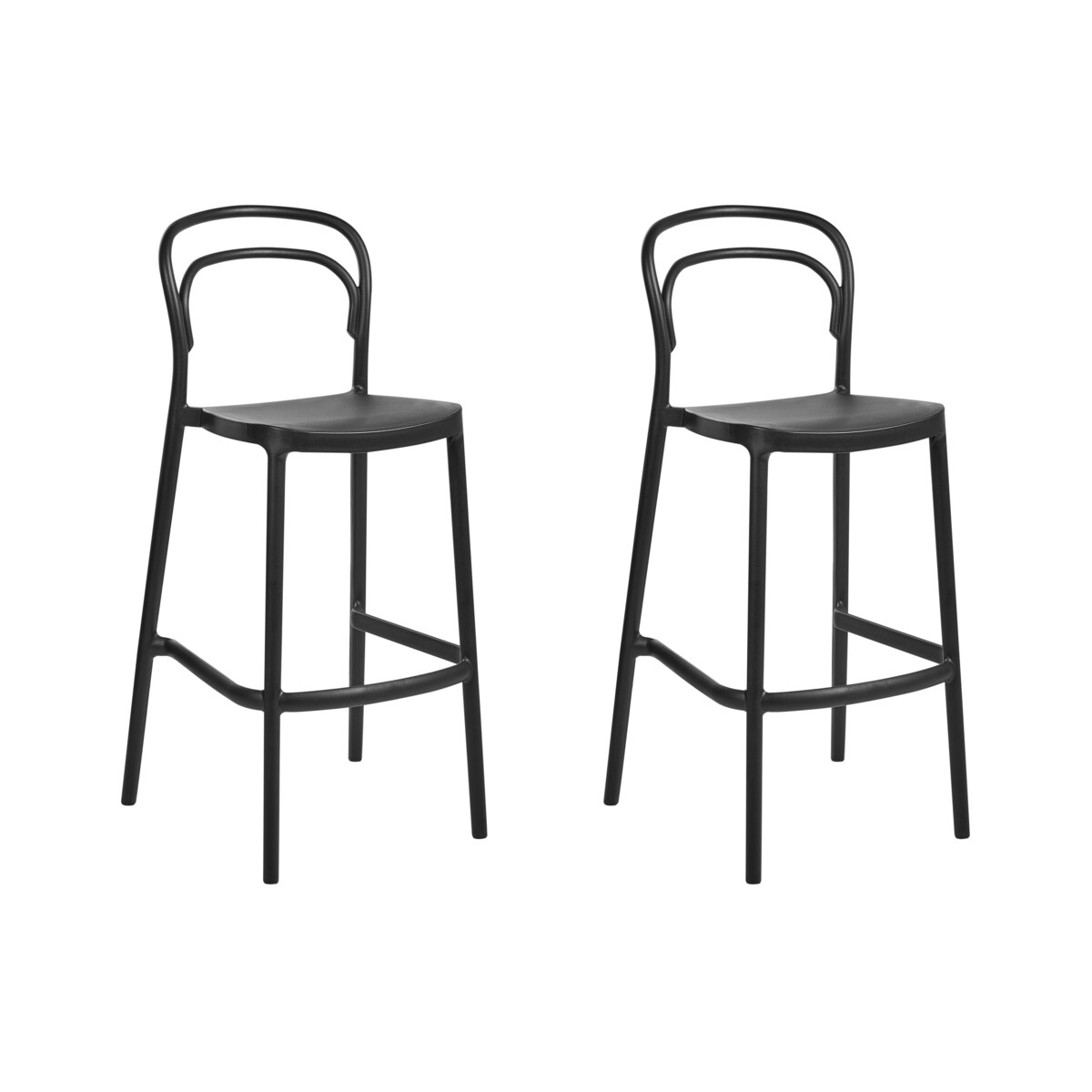 Zestaw 2 krzeseł ogrodowych PORANO Czarny