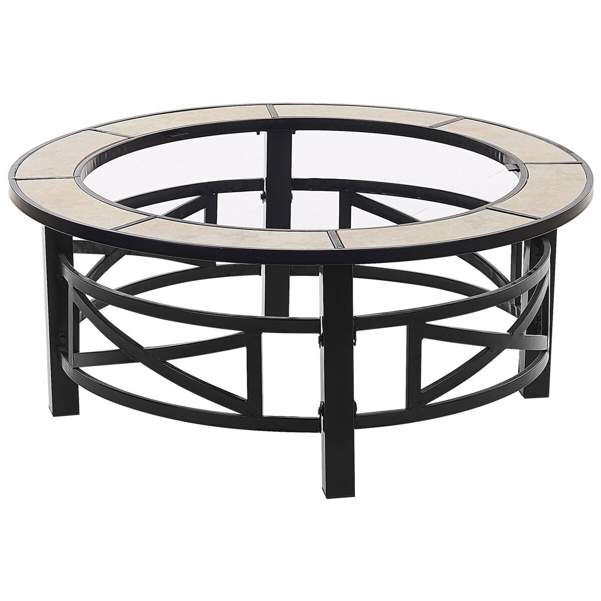 Palenisko ogrodowe z grillem stalowe czarne HIERRO