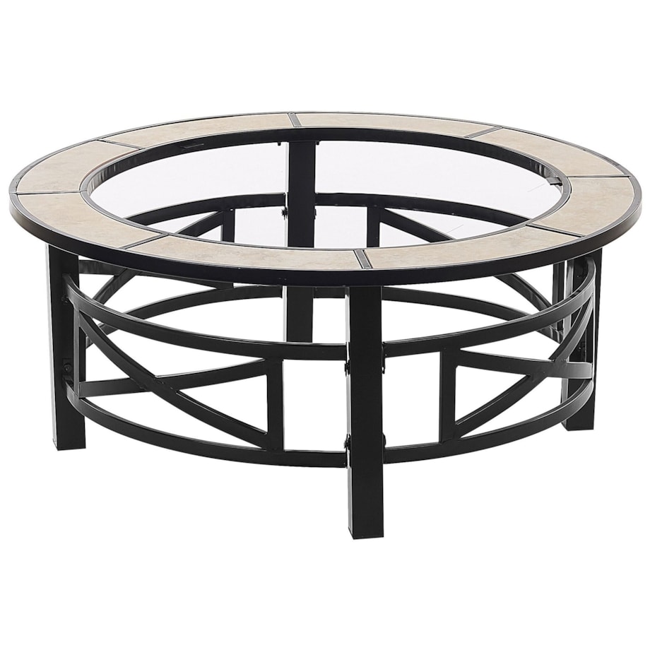 Palenisko ogrodowe z grillem stalowe czarne HIERRO