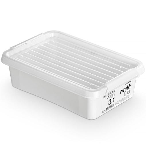 Pojemnik Plastikowy Pudełko Z Pokrywą Do Przechowywania Box Organizer 3,1L