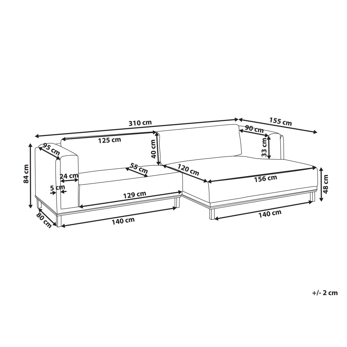 Narożnik VENG Beżowoszary dla 4 osób