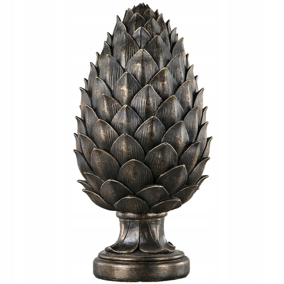 FIGURKA OGRODOWA KARCZOCH SZYSZKA WODOODPORNA OZDOBA DUŻA DO OGRODU 36cm