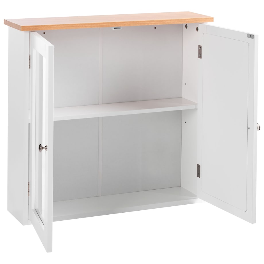 Szafka łazienkowa wisząca z lustrem ALAMOS 65 cm 60 cm Biały