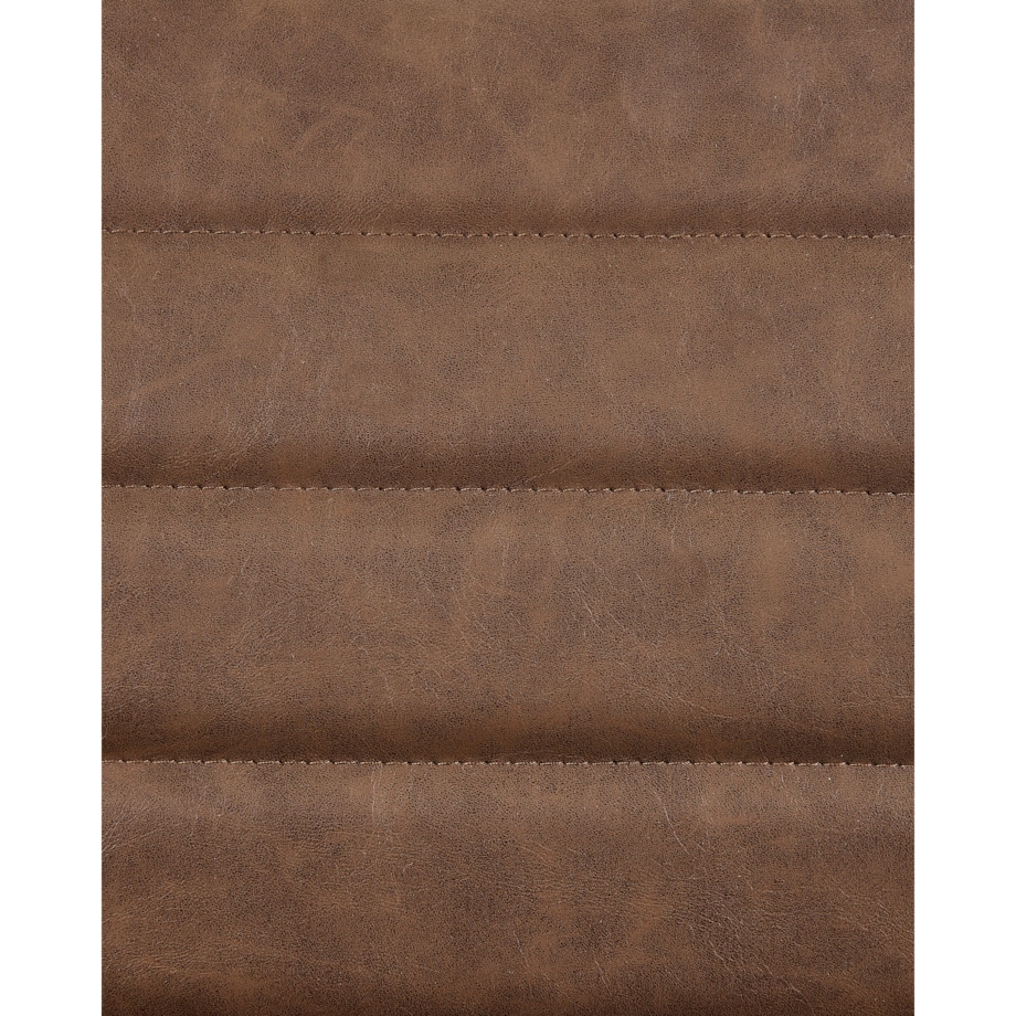 Krzesło konsolowe Zestaw 2 Skóra ekologiczna Brązowy BUFORD