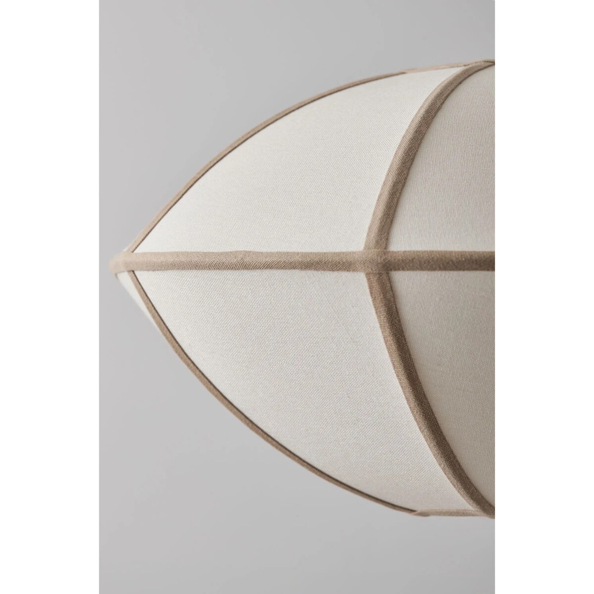 Lampa sufitowa lniana Patraix kremowo-beżowo Ø50 cm