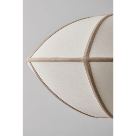 Lampa sufitowa lniana Patraix kremowo-beżowo Ø50 cm