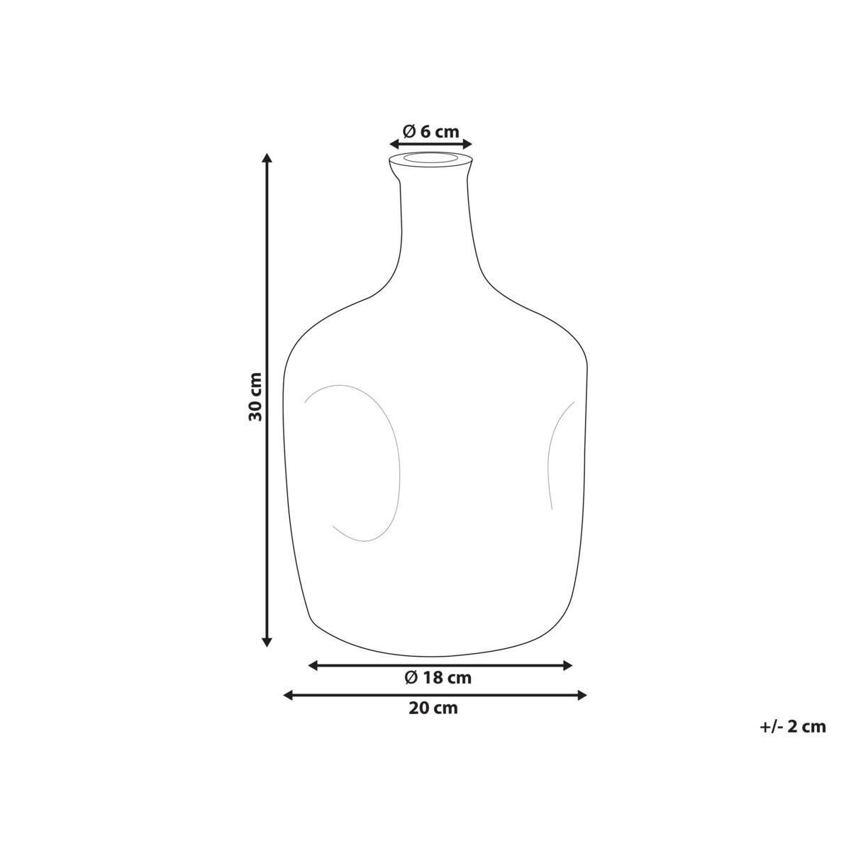 Wazon na kwiaty 30 cm zielony KERALA