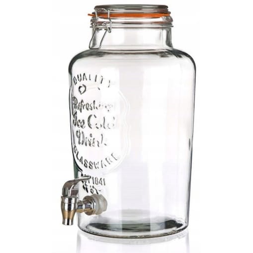 szklany SŁOIK z kranikiem NA NAPOJE lemoniadę 7 L duży do domu i ogrodu