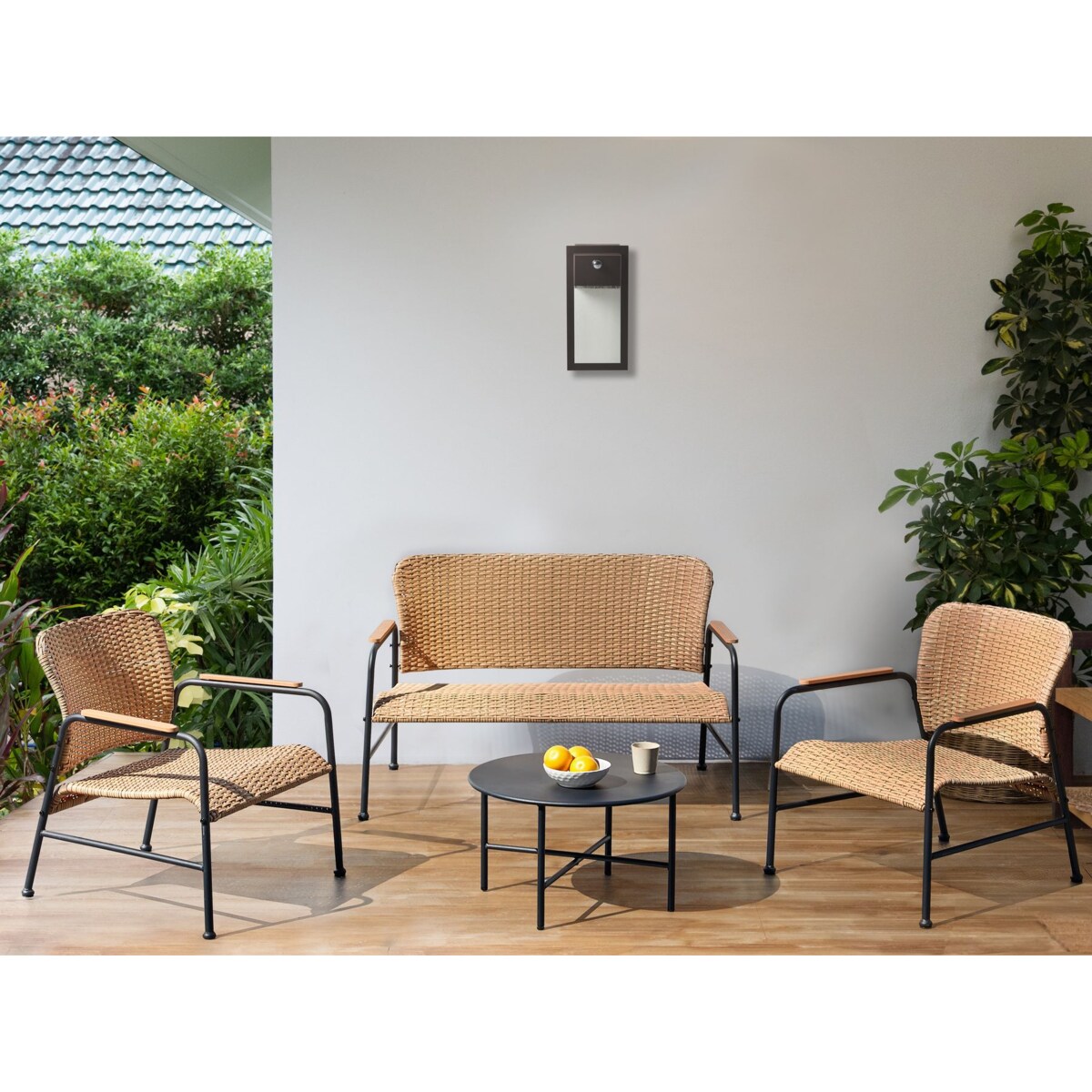 Zestaw wypoczynkowy OFANTO Technorattan Naturalny dla 4 osób