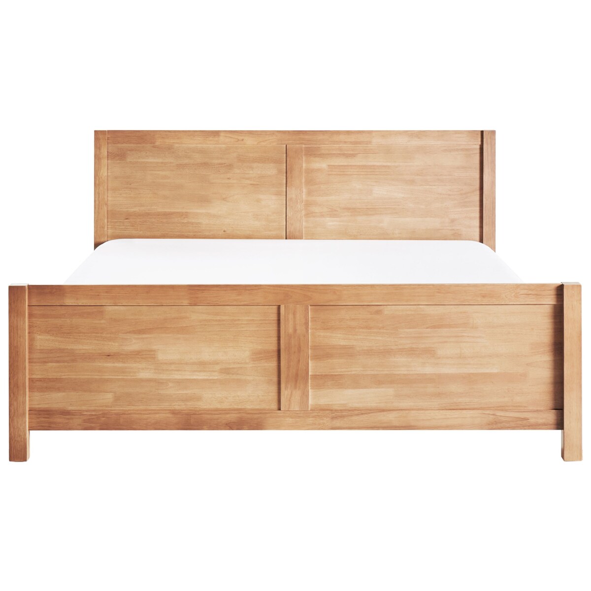 Łóżko Drewno CHAMPAGNAT 180 x 200 cm Jasne drewno