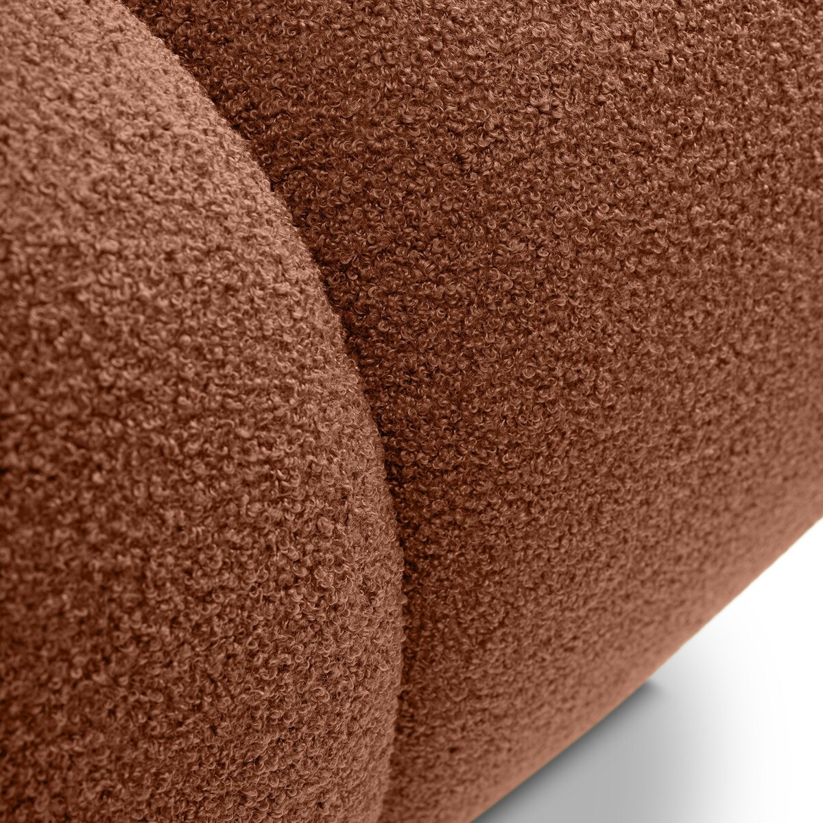 Pufa poczwórna PALIA - VI bouclé 43,5x72x72 miedziana