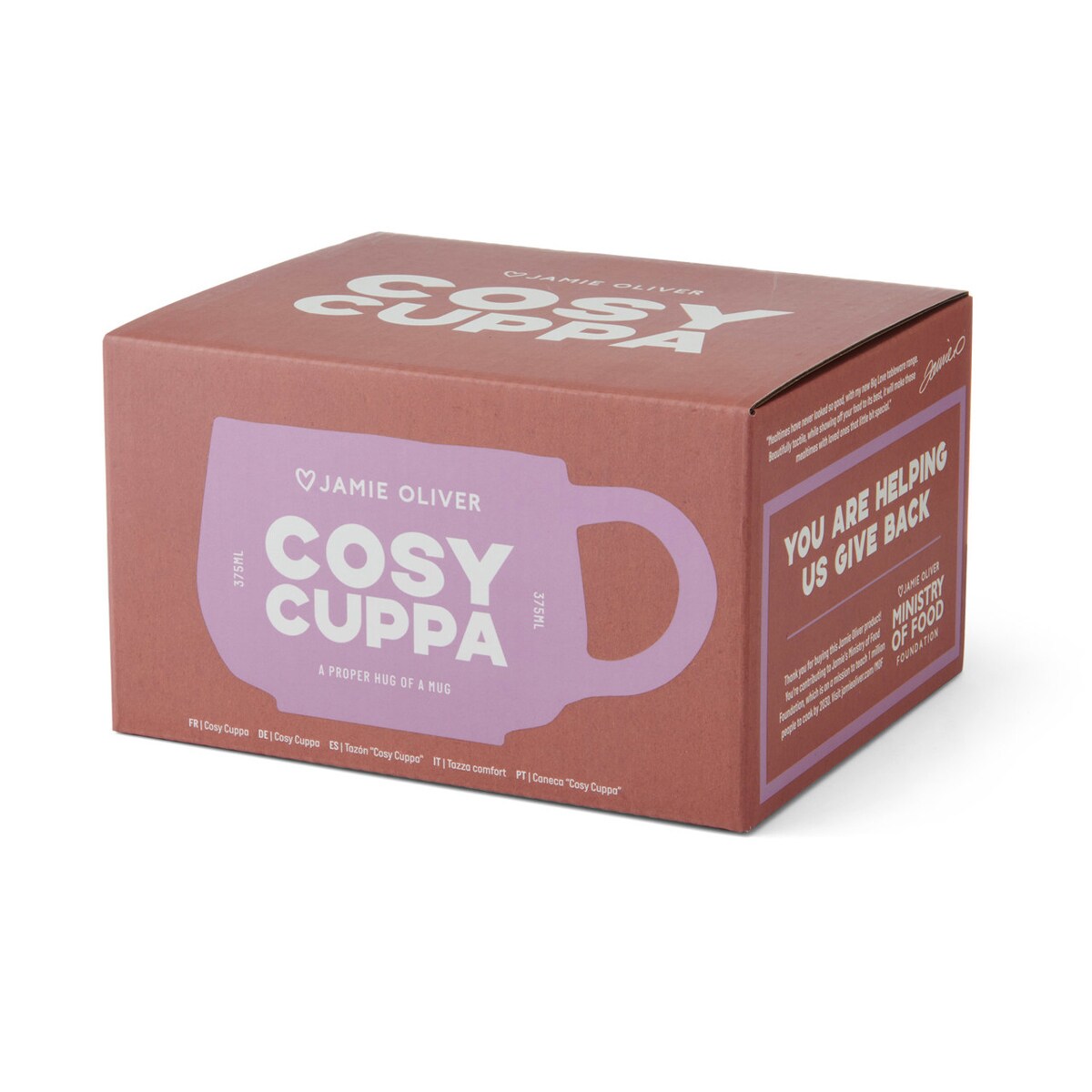 Jamie Oliver kubek ceramiczny różowy Big Love Cosy Cuppa 375 ml