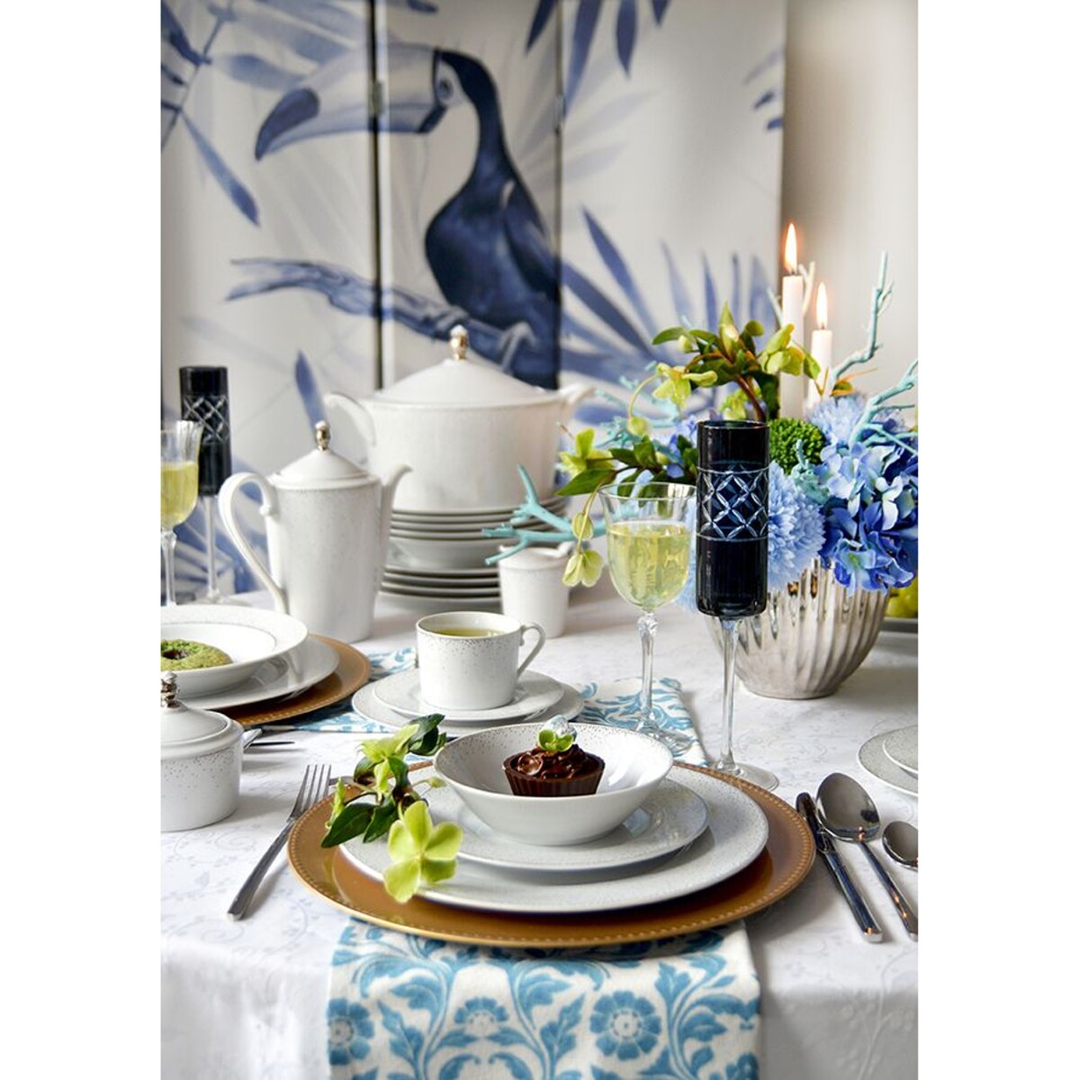 Zestaw talerzy dla 6 osób 18 el. Jenny Pearls G856