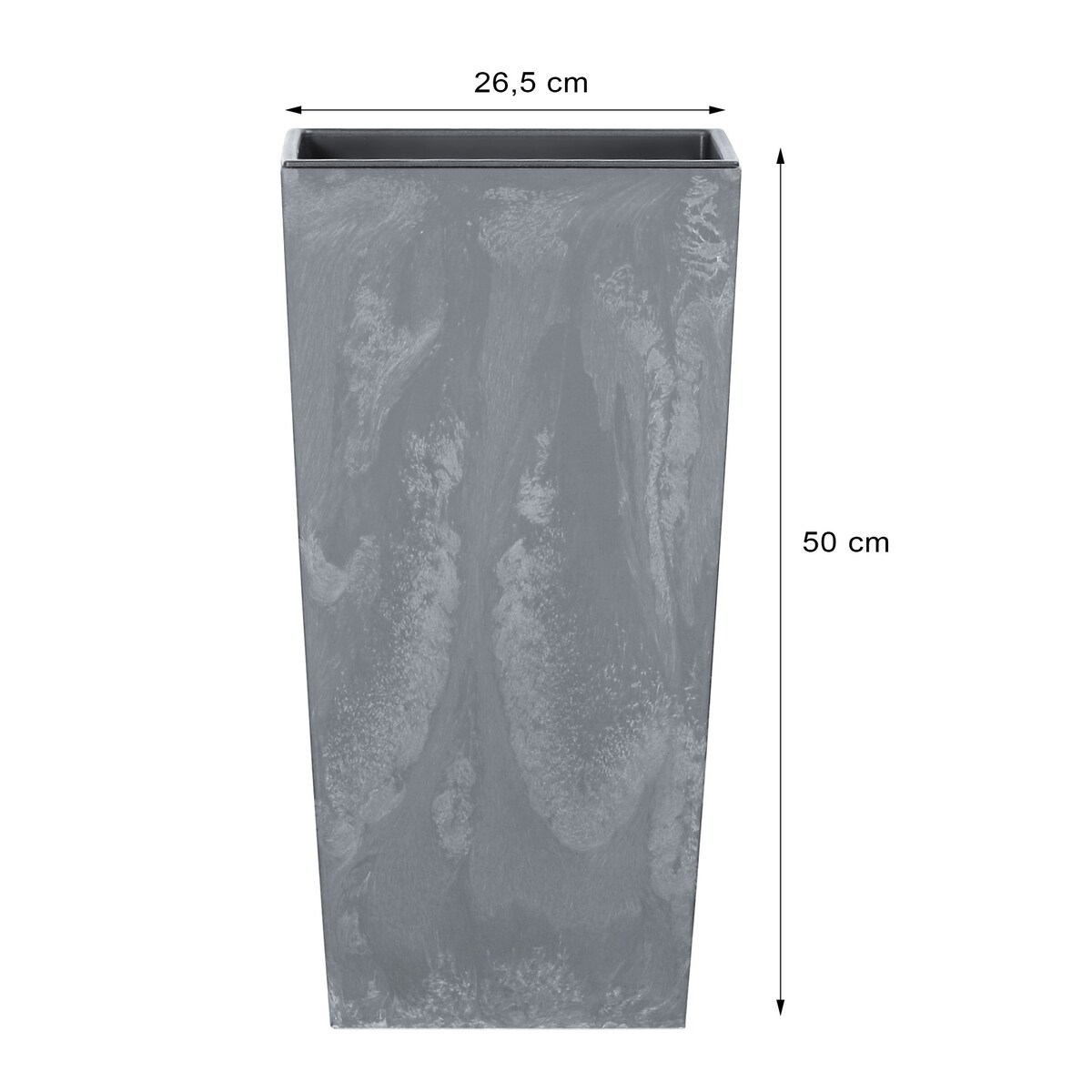 Doniczka Donica Ogrodowa Beton Efekt Duża Kwadrat 50 cm