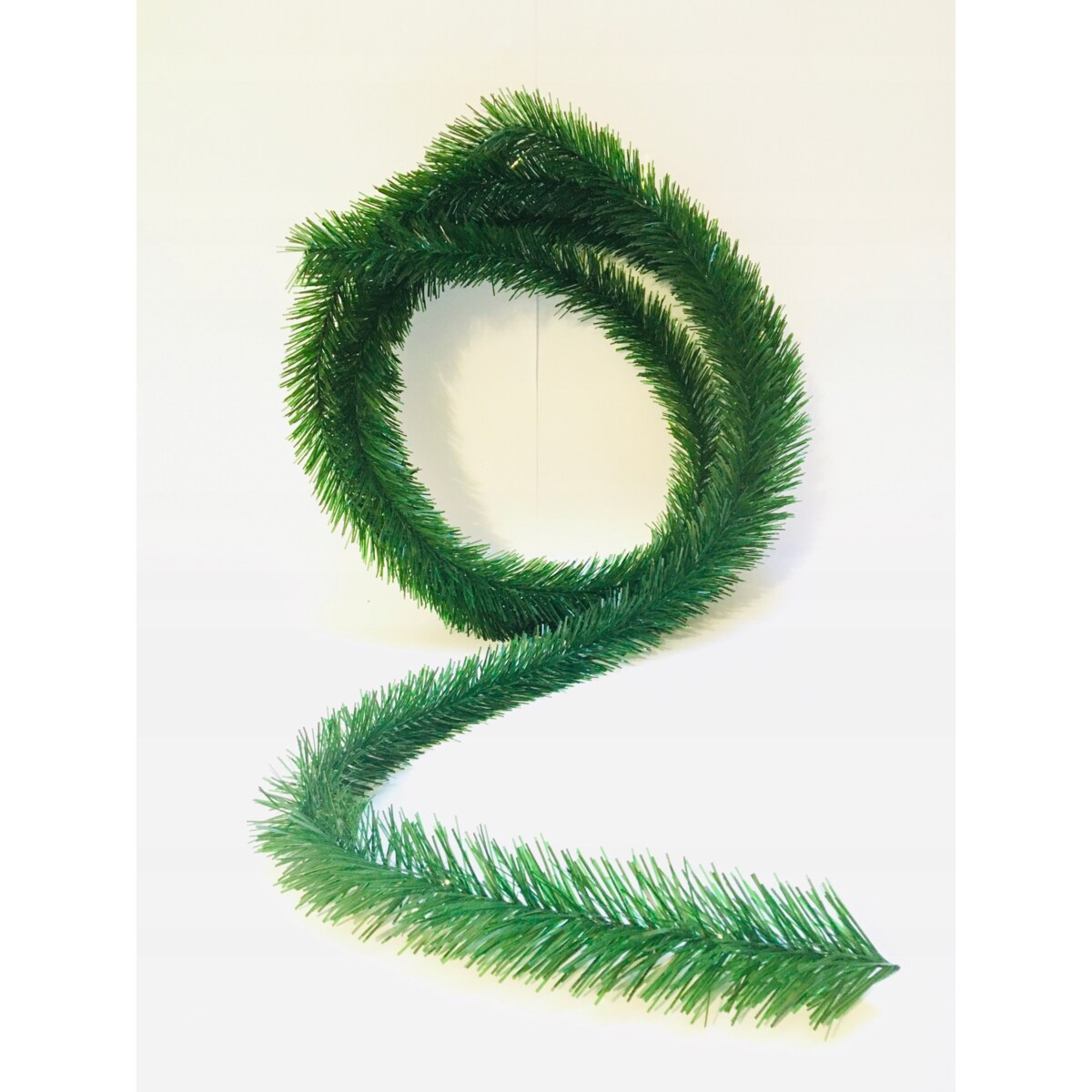 GIRLANDA 4,5m Z BŁYSZCZĄCEJ FOLII połyskuje zielona na dekoracje dom stroik