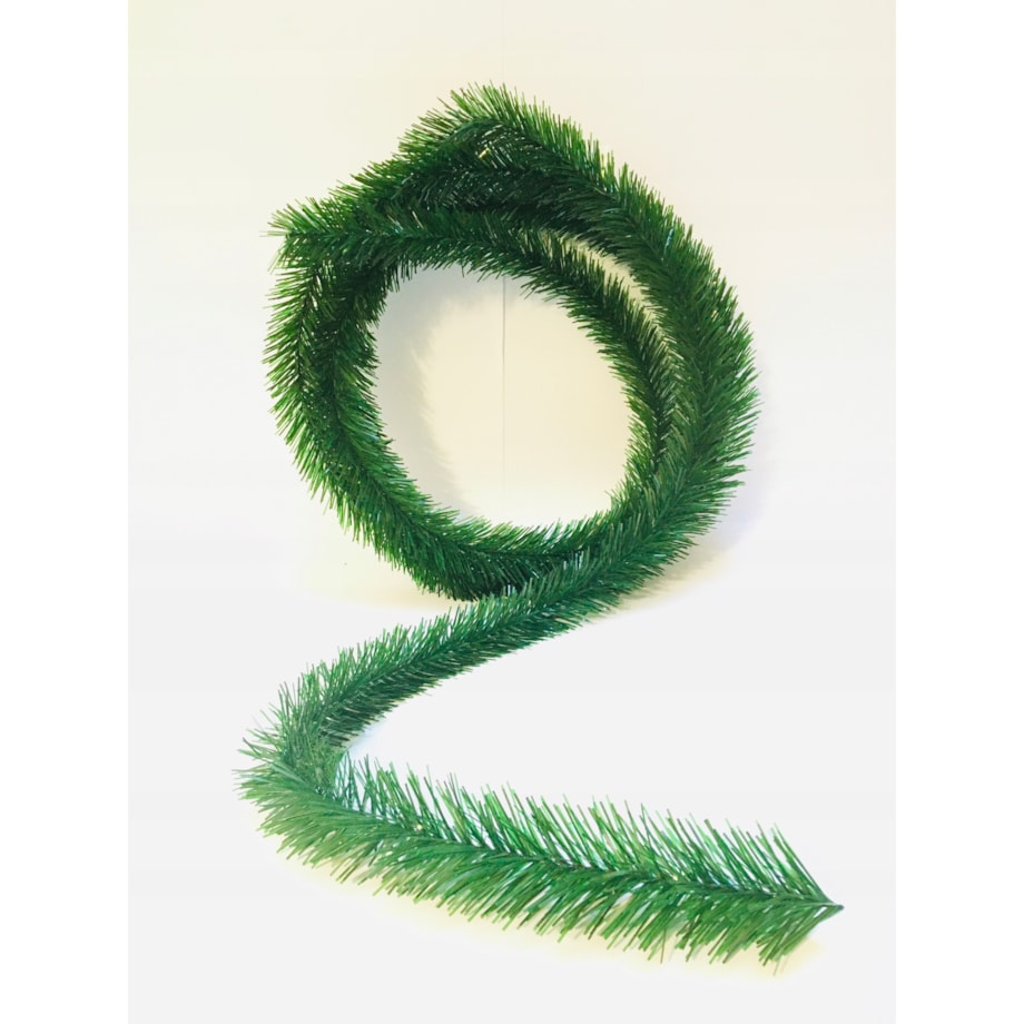 GIRLANDA 4,5m Z BŁYSZCZĄCEJ FOLII połyskuje zielona na dekoracje dom stroik