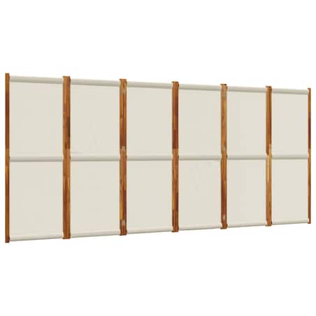 vidaXL Parawan 6-panelowy, jasnoszary, 420x180 cm