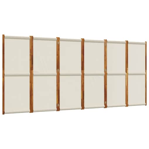 vidaXL Parawan 6-panelowy, jasnoszary, 420x180 cm