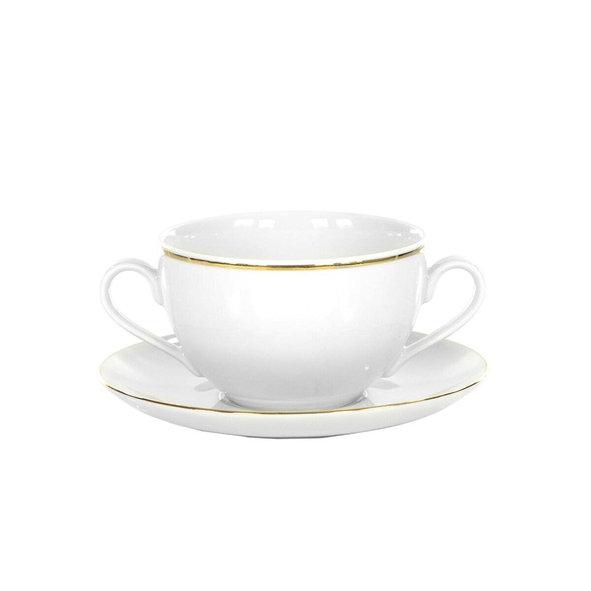 Bulionówka 350 ml ze spodkiem Yvonne Złota Linia 3604