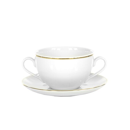 Bulionówka 350 ml ze spodkiem Yvonne Złota Linia 3604