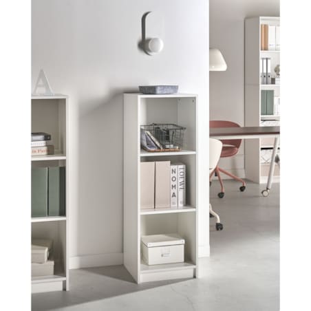 Regał na książki 3 półki ZEHNA 117 cm Biały