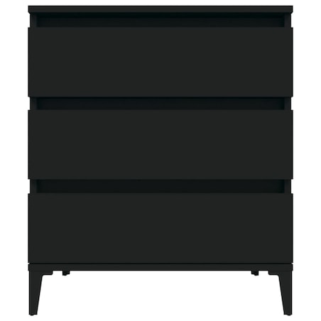 vidaXL Komoda, czarna, 60x35x70 cm, materiał drewnopochodny