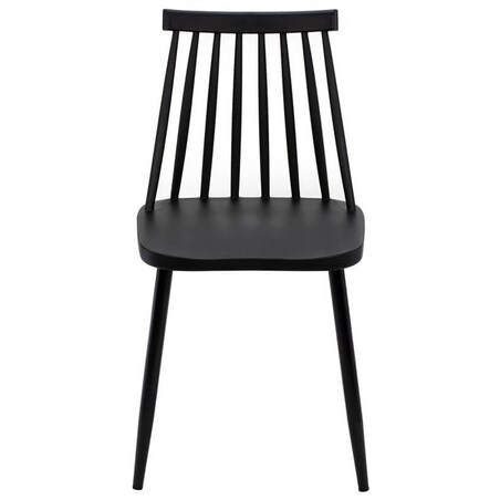 Czarne krzesło jadalniane Ribs Black tradycyjne do kuchni