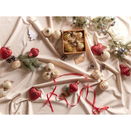 Zestaw 8 bombek BRILLANT Szkło Zielony