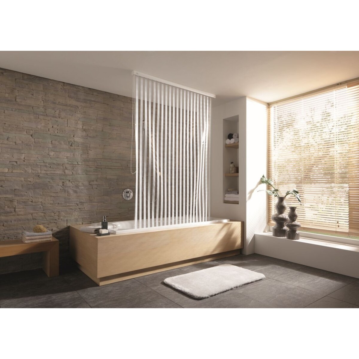 Kleine Wolke Zwijana roleta łazienkowa biała 128x240 cm