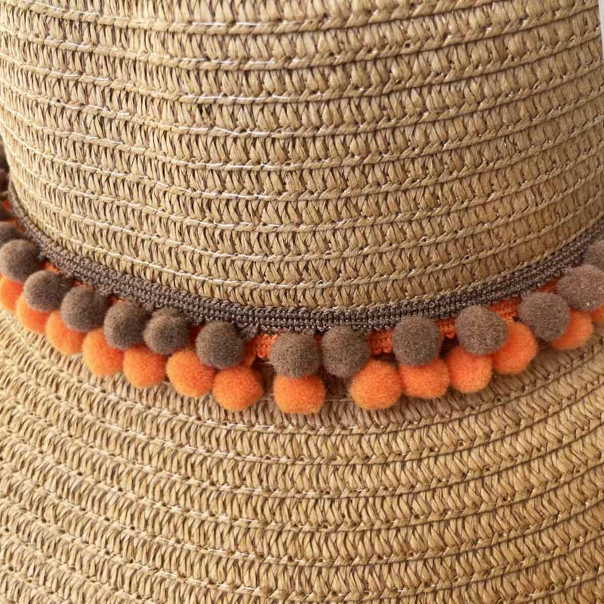 Słomkowy kapelusz dla dorosłych DIY - kolor kawowy