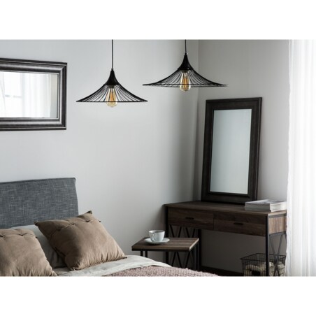 Lampa wisząca metalowa czarna MAZARO