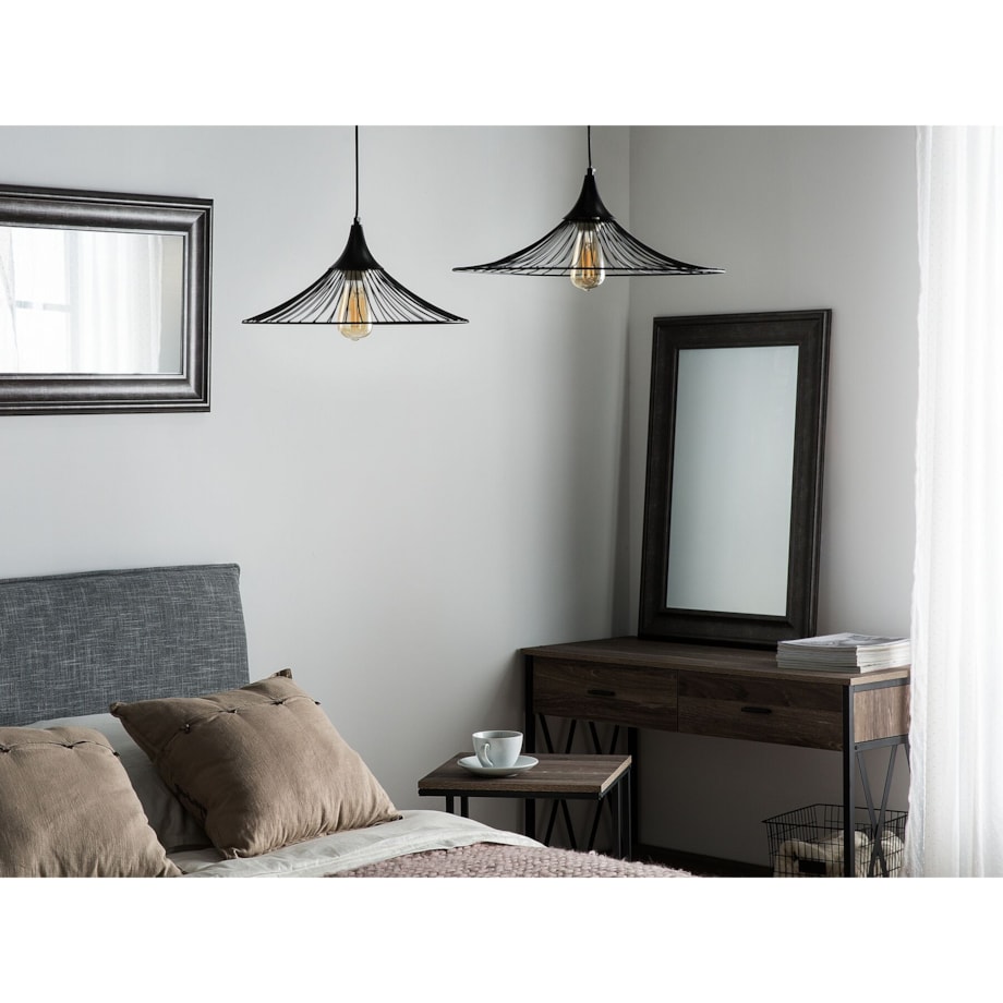 Lampa wisząca metalowa czarna MAZARO