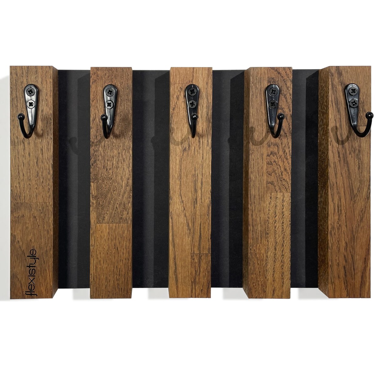 Drewniany wieszak na klucze Lamele 30cm brązowy