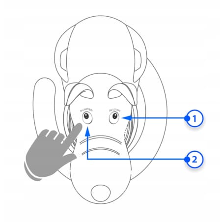 Lampka biurkowa dla dzieci PIESEK biały